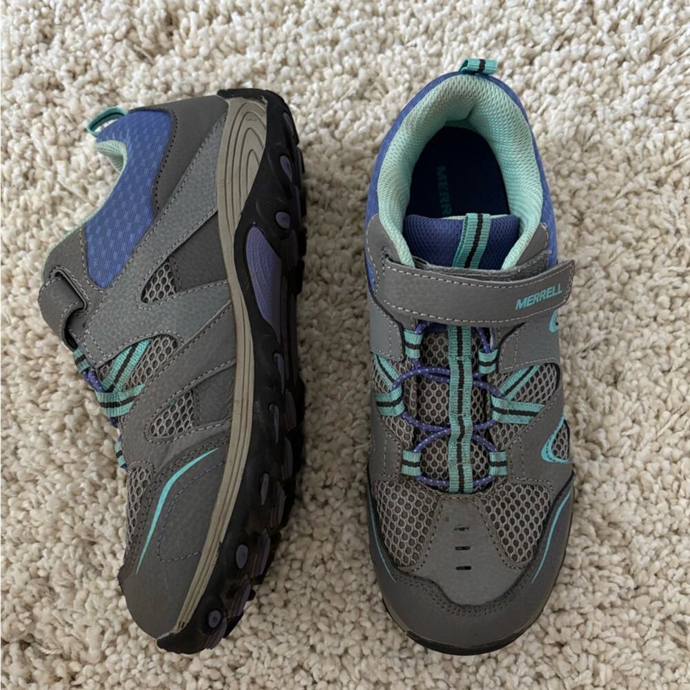 Merrell Gray Blue Outdoor Slip On Hiking Walking Shoes Size 5.5